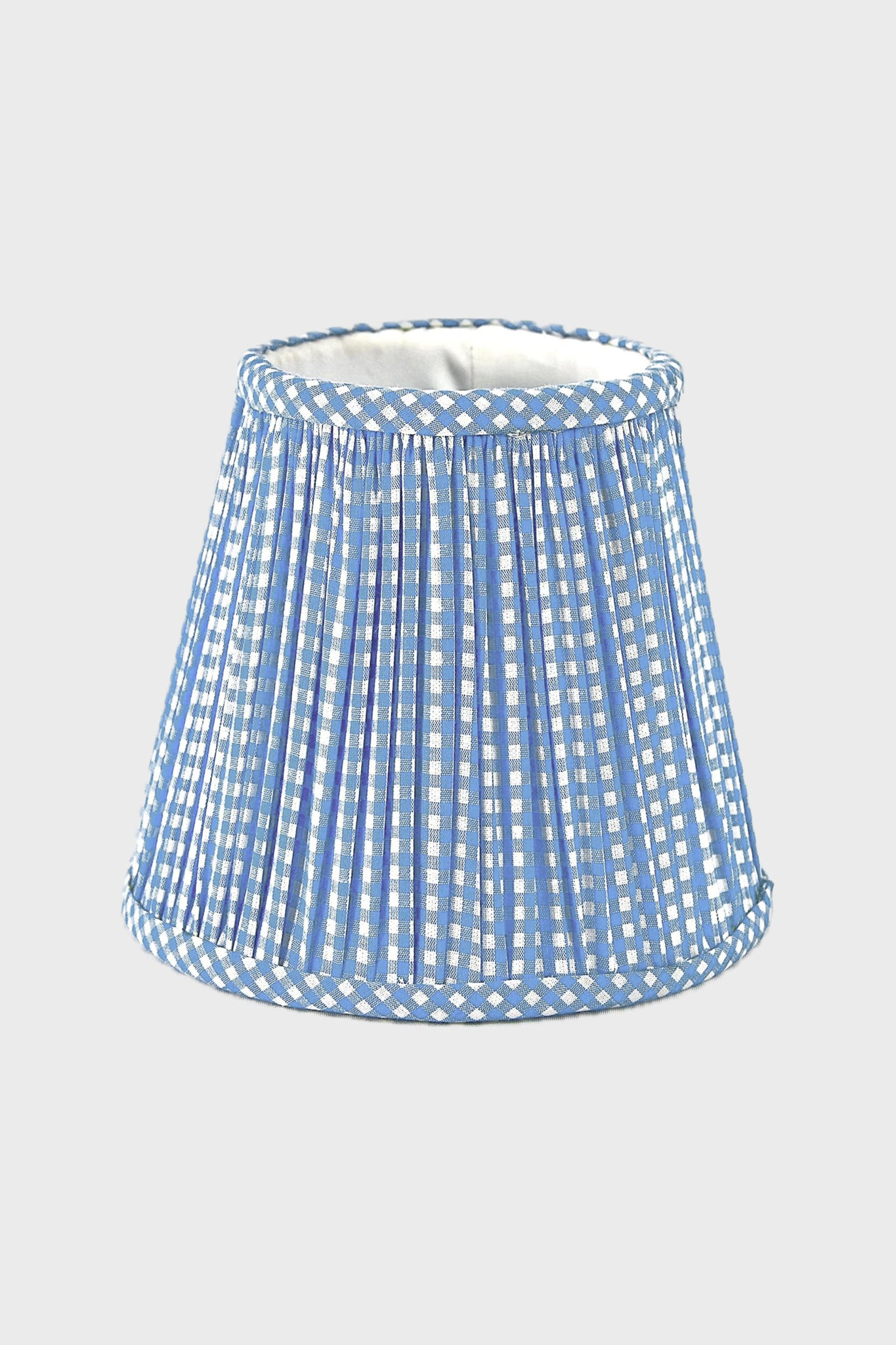 Light Blue Gingham Zafferano Lampshade