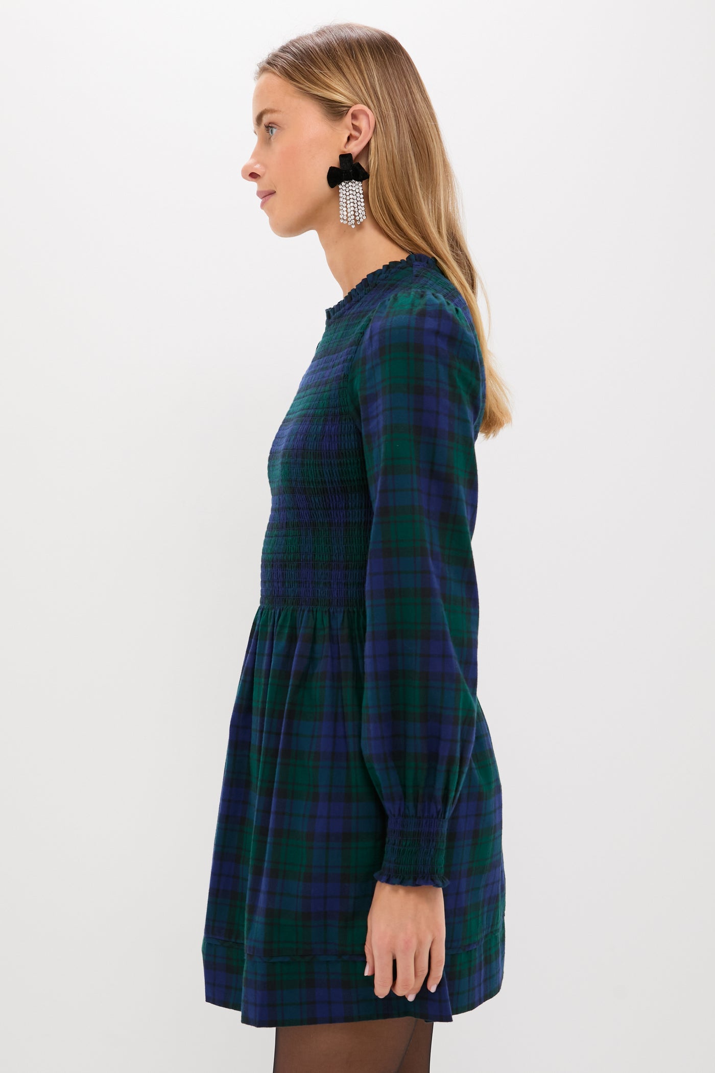 Blackwatch Tartan Lilia Mini Nap Dress | Hill House Home Blackwatch Tartan Lilia Mini Nap Dress | Hill House Home