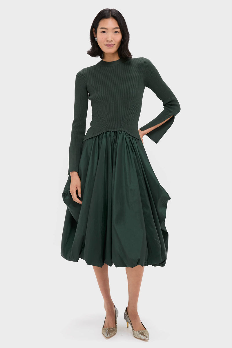 Cypress Kenlie Long Sleeve Mock Neck Midi Dress