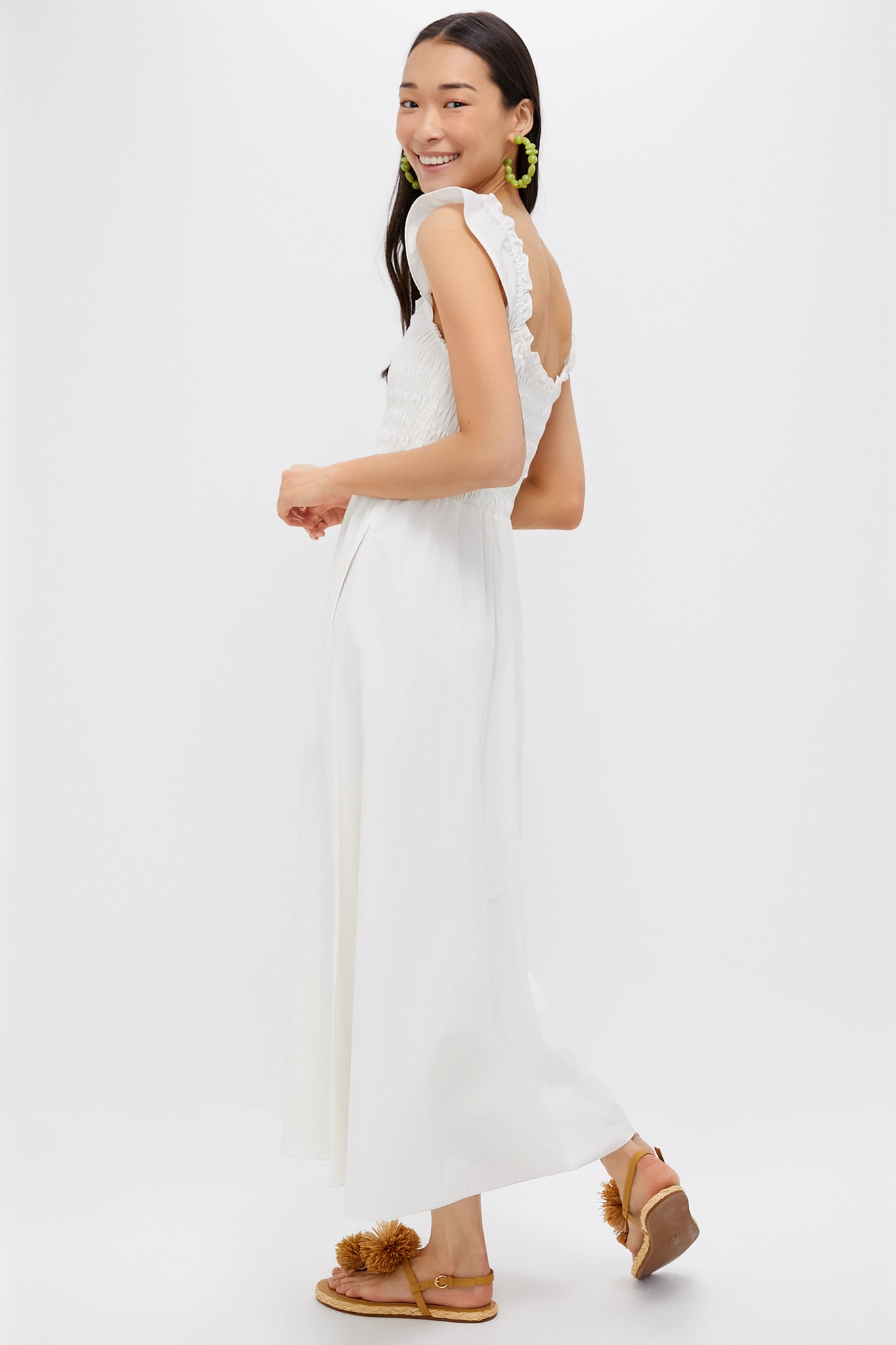 eudora midi dress White Eudora Midi Dress