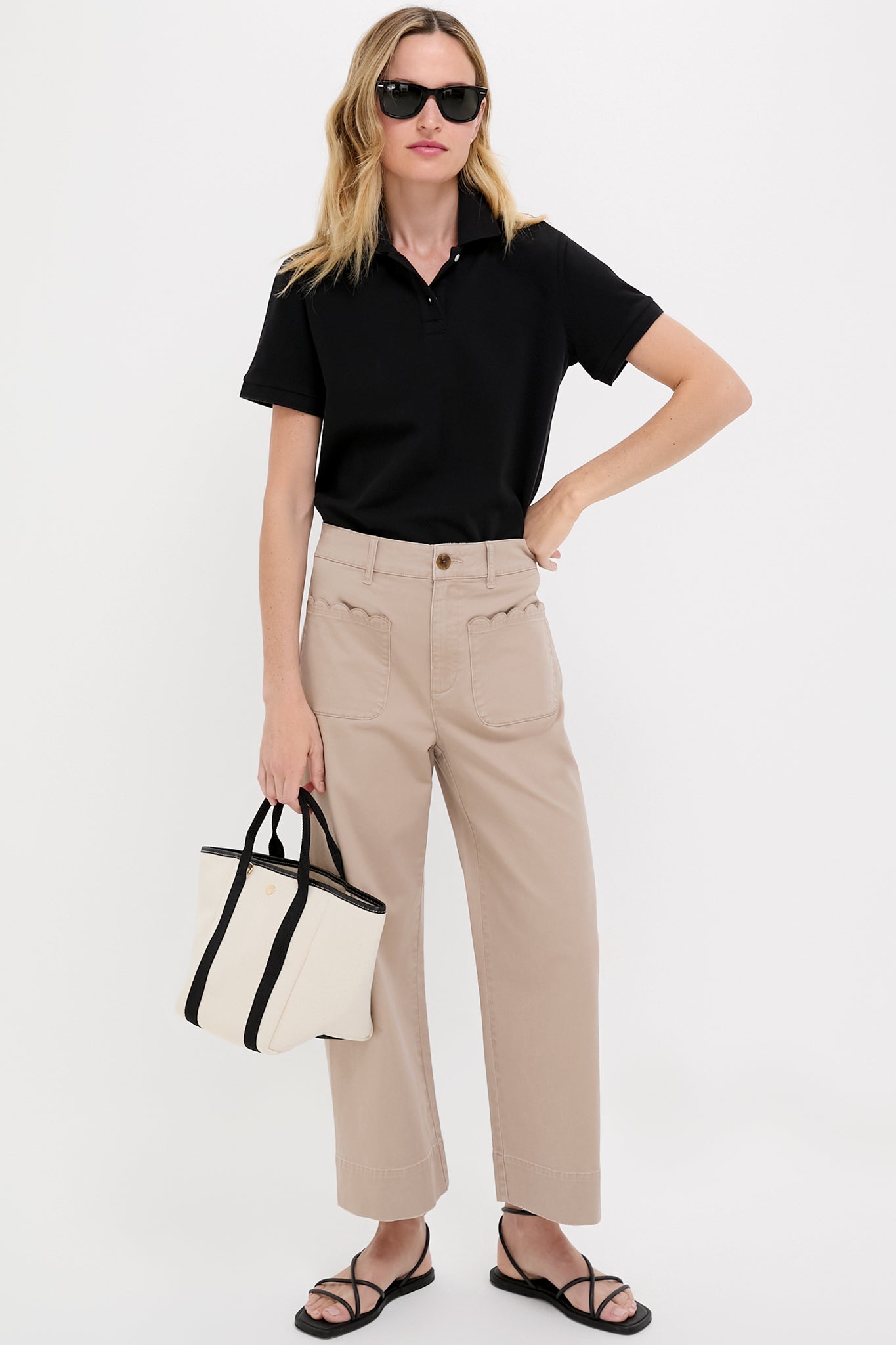 Black Pique Short Sleeve Murray Polo