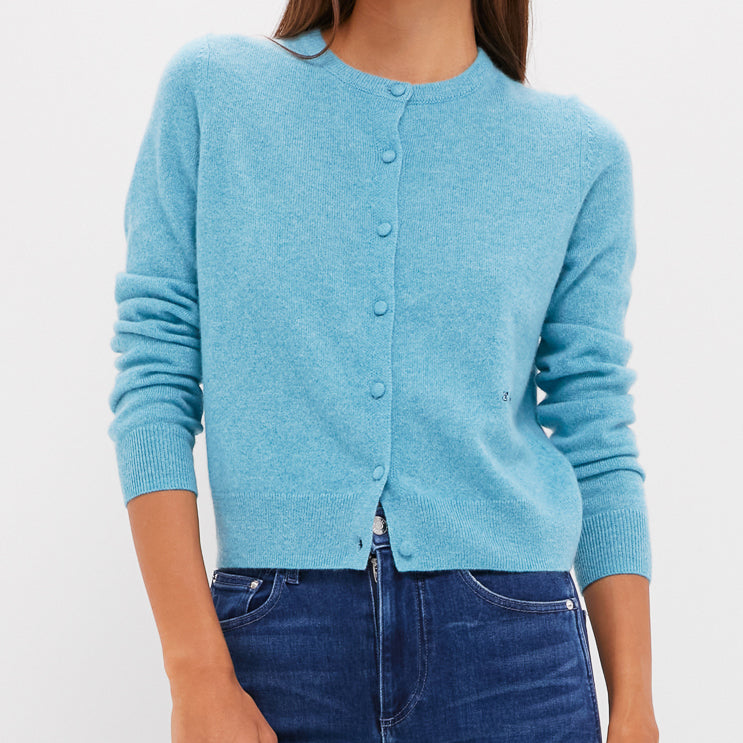 リー COMFORT CARDIGAN SMOKY BLUE S