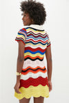 Multicolor Chevron Mini Dress