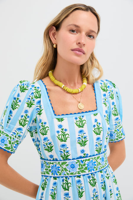 Sky Lily Stripe Evelyn Dress