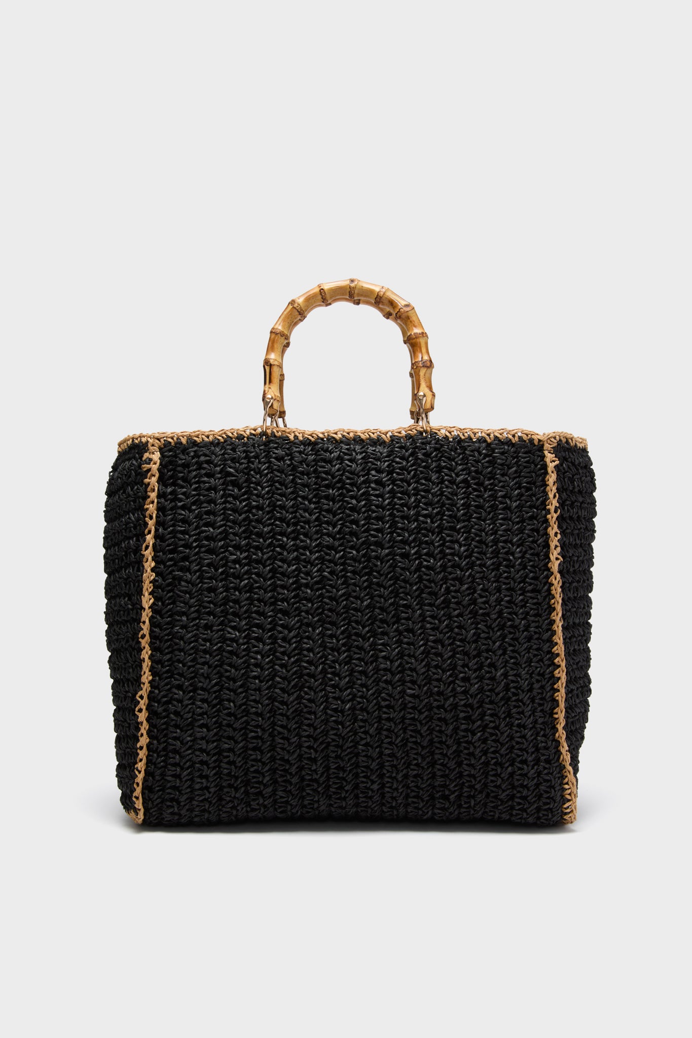 Black Natural Zarina Satchel