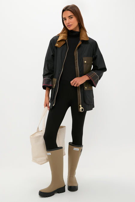 Military Brown Leighton Tall Welly Boots