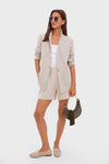 Tan Linen Carla Blazer