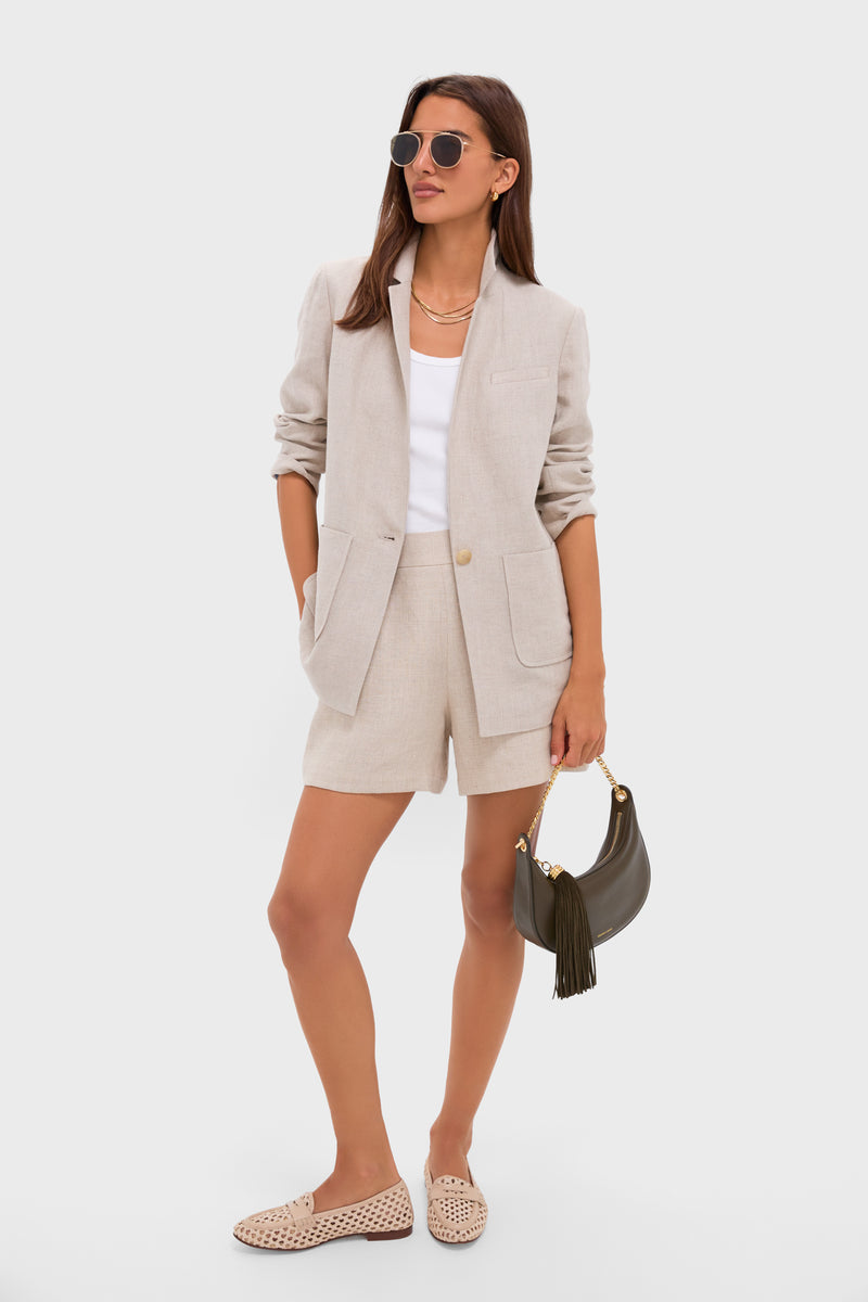 Tan Linen Carla Blazer