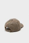 Taupe with Red Embroidered Ciao Wool Baseball Hat