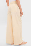 Ivory and Yellow Main St Pant