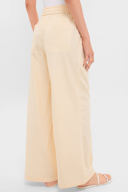 Ivory and Yellow Main St Pant