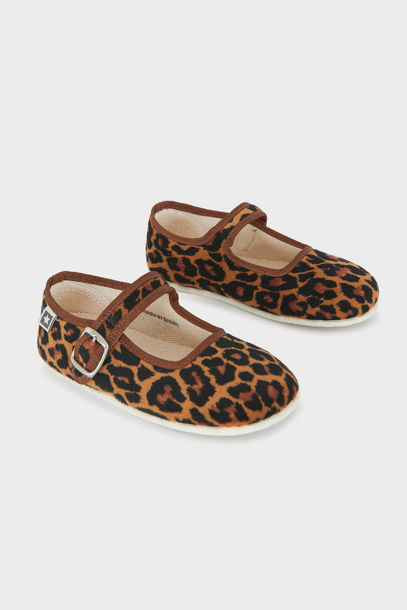 Leopard Mary Jane Flats