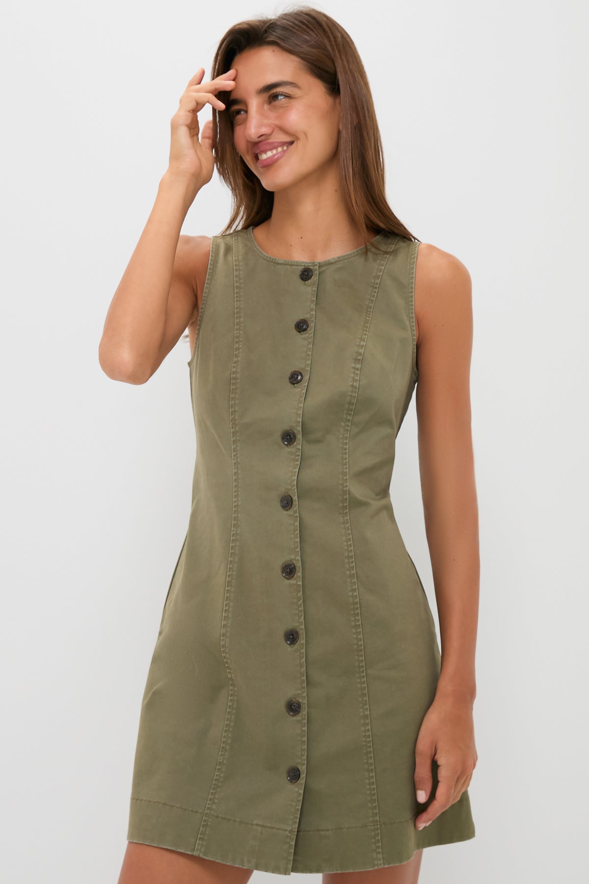 Burnt Olive Chino Rhoda Mini Dress | Tuckernuck Burnt Olive Chino Rhoda Mini Dress | Tuckernuck