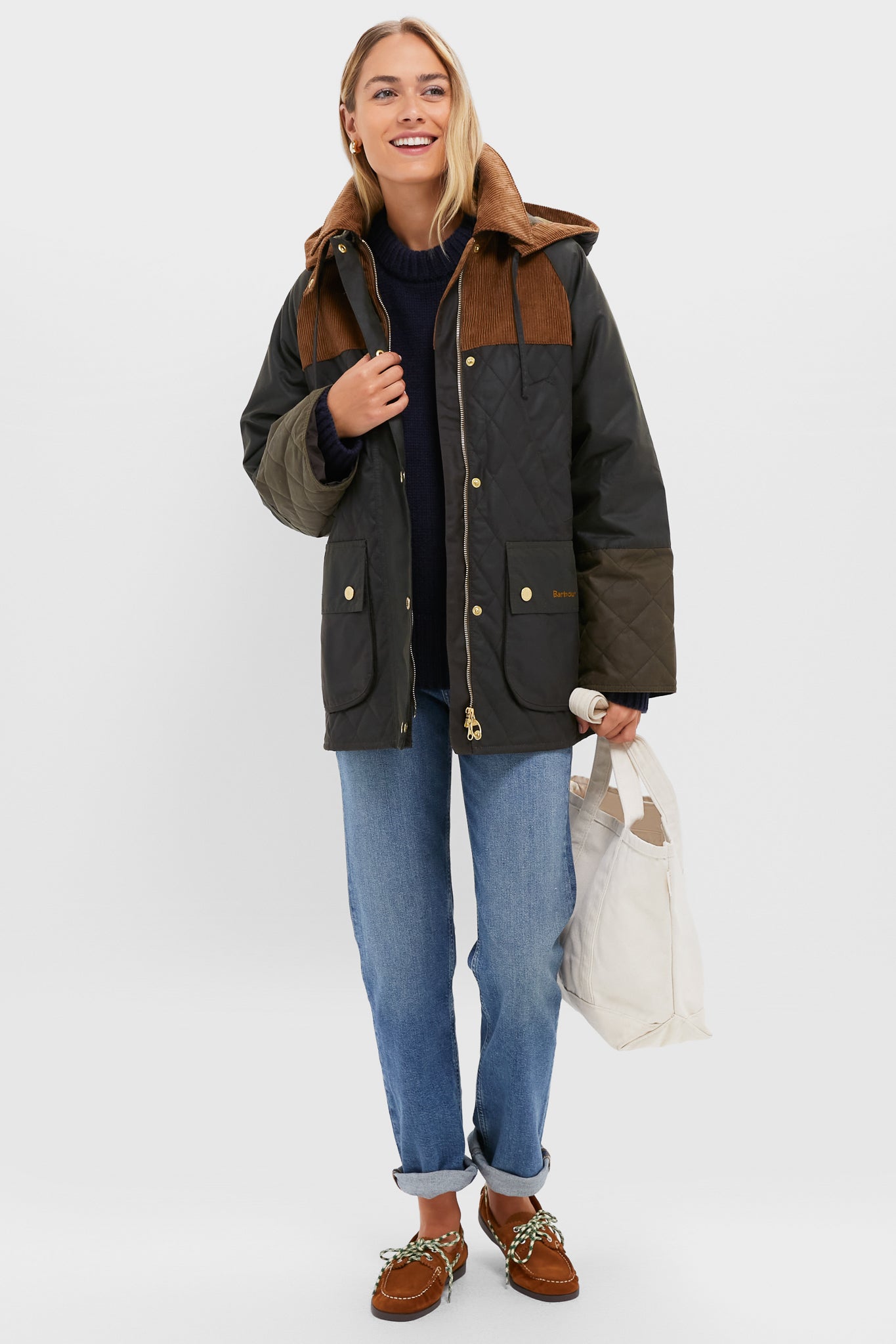 Archive Olive and Beech Imelda Wax Jacket | Barbour