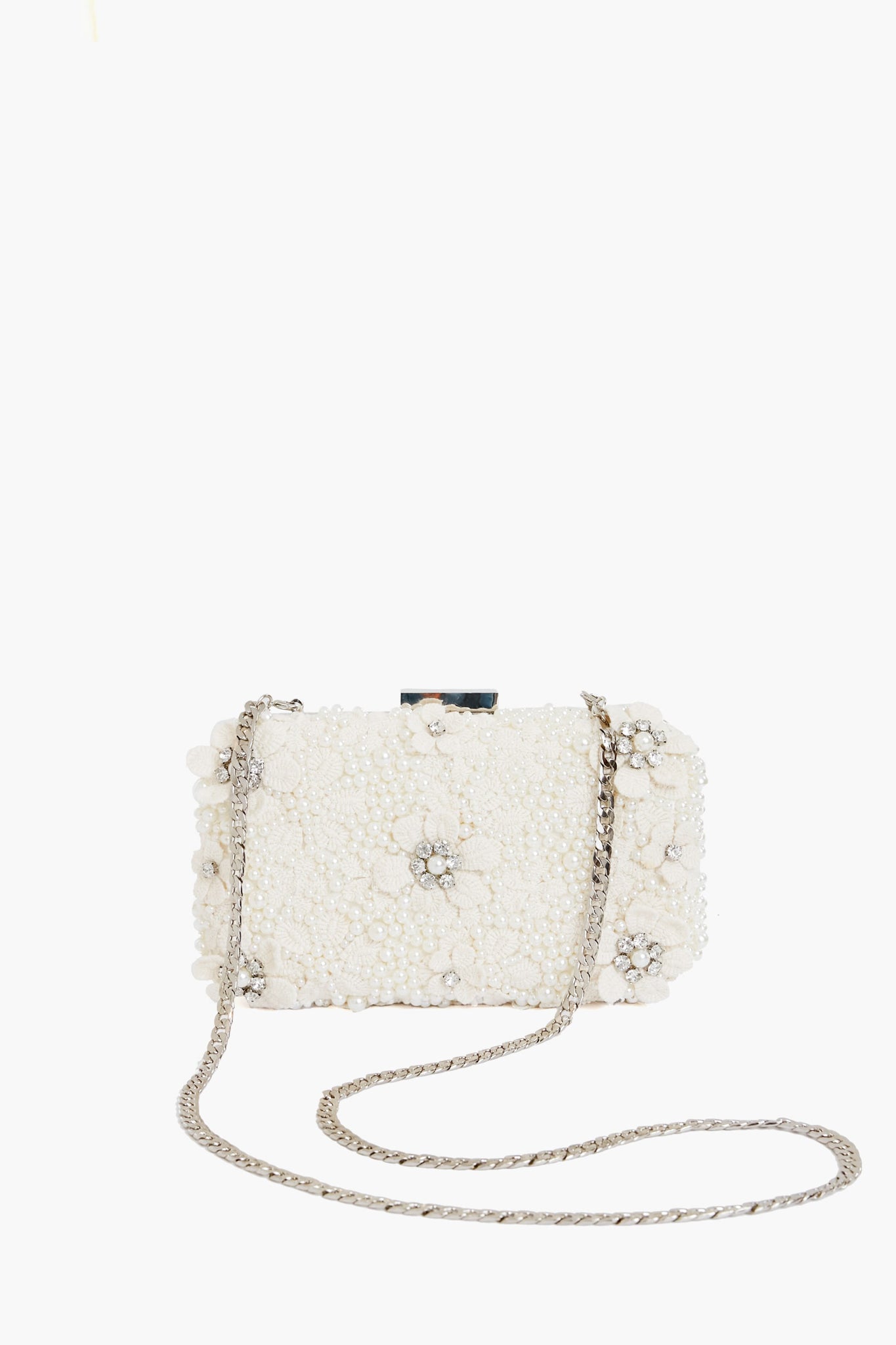Ivory Beth Encrusted Clutch