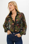 Midnight Moonflower Sheer Alysse Blouse