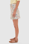 Dianthus Floral Denim Morrow Mini Skirt