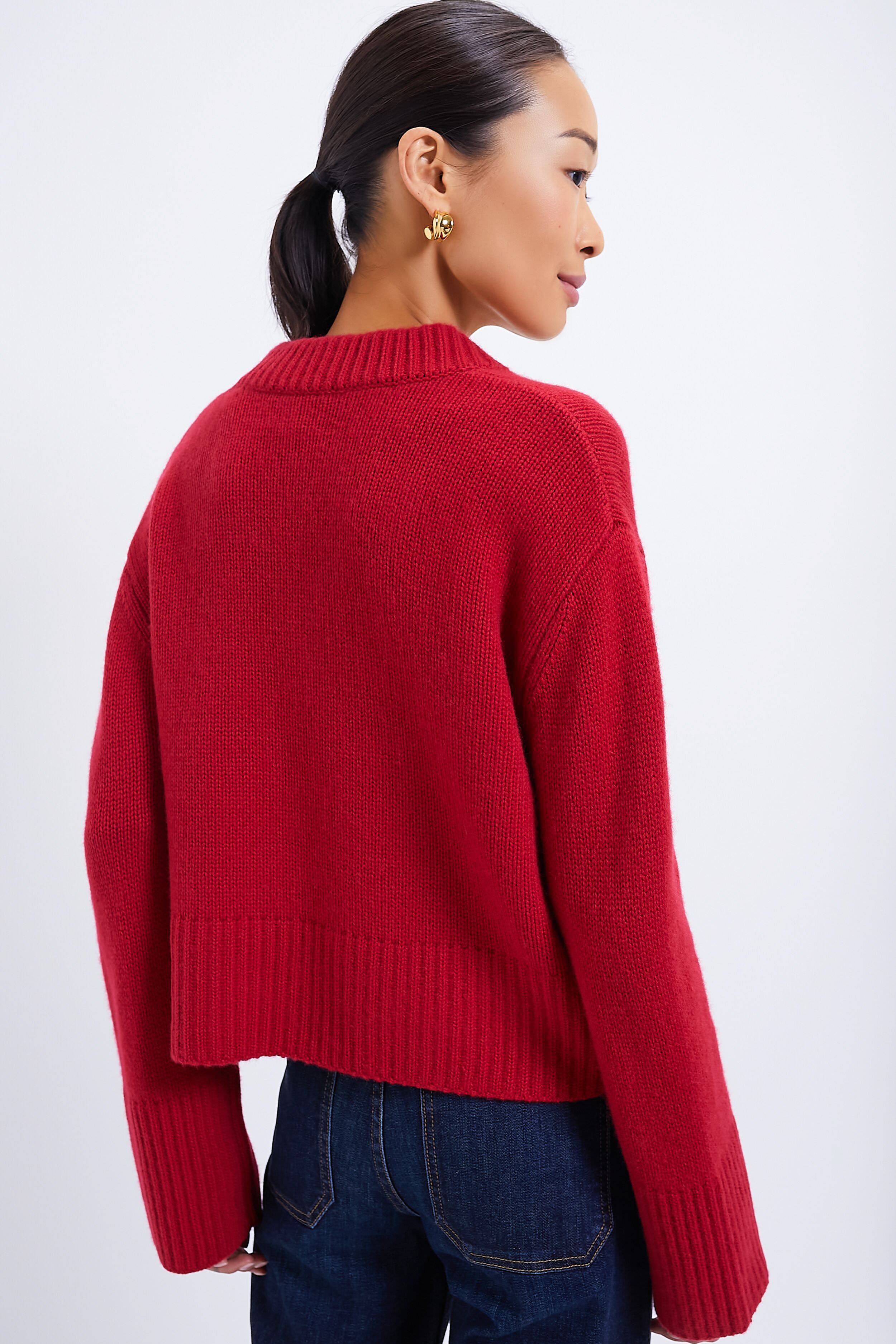 Tuckernuck red wool shops sweater small