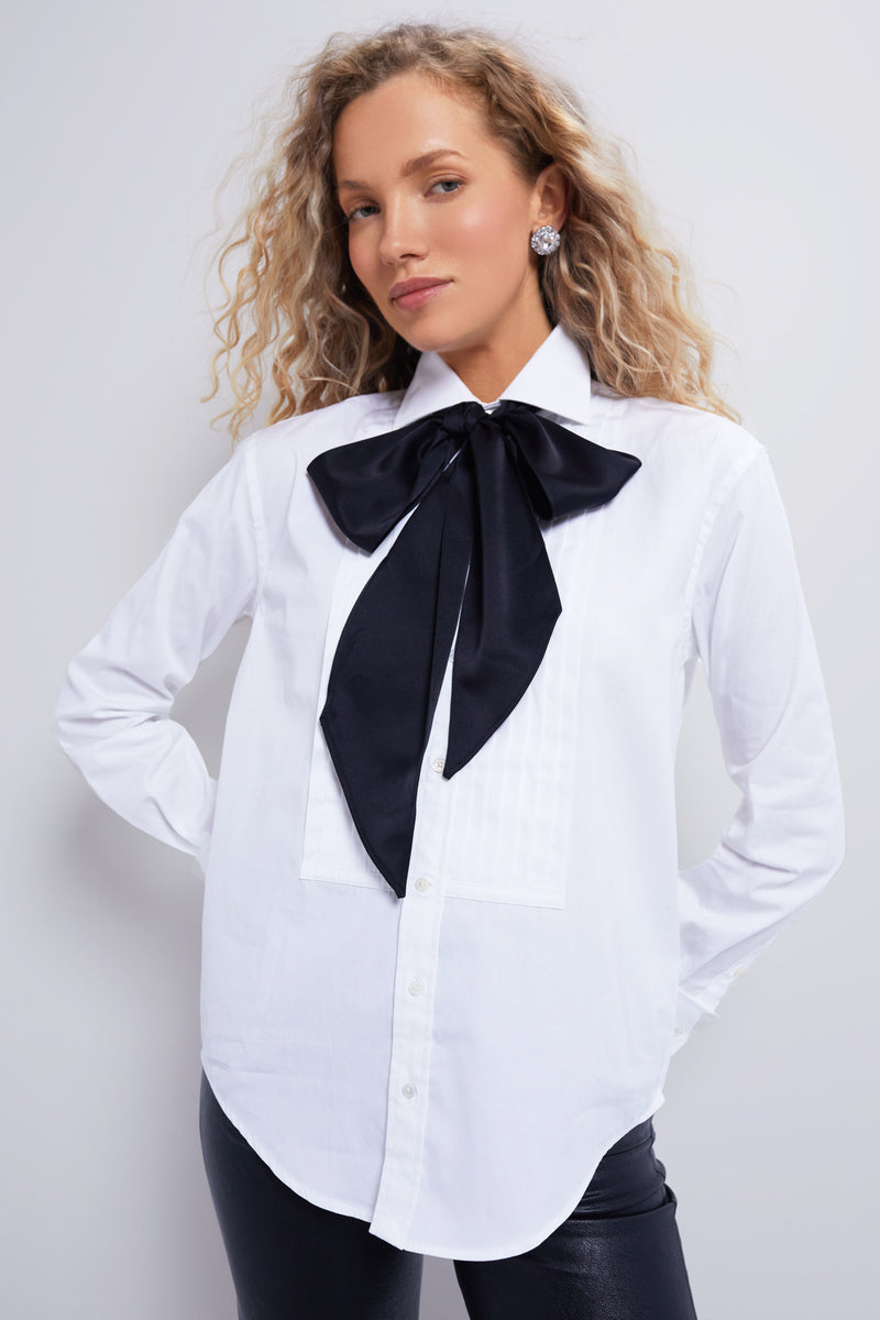 White Long Sleeve Button Front Blouse Polo Ralph Lauren