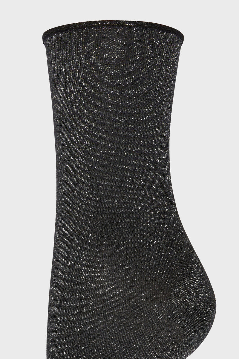 Black Silver Stardust Socks