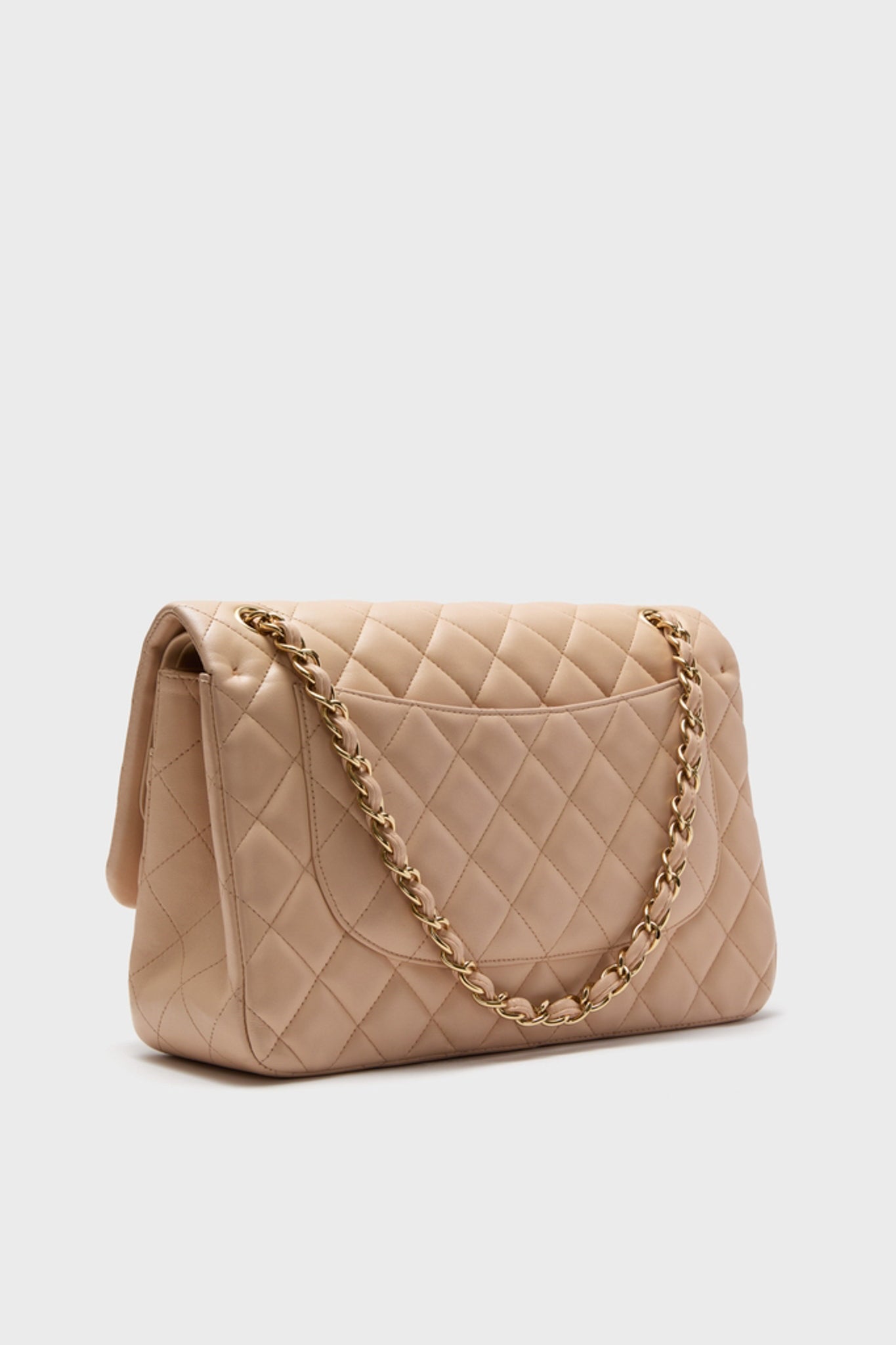 CHANEL Beige Classic Jumbo Flap Bag