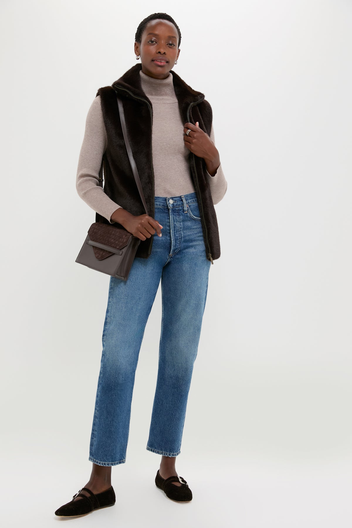 Brun Furo Fur Vest