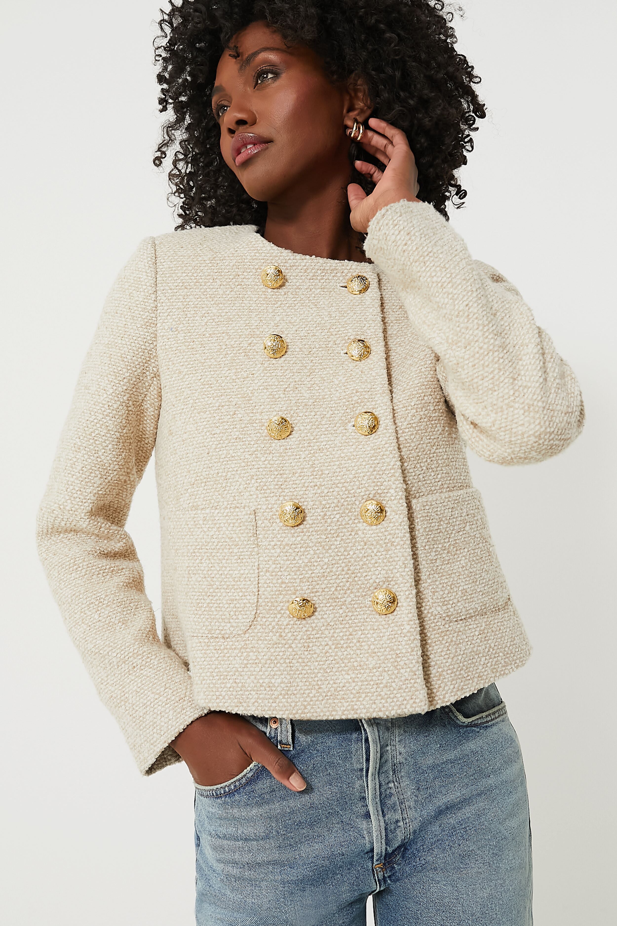 Cream tweed jacket best sale