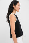 Black and Ivory Bridget Tipped Vest