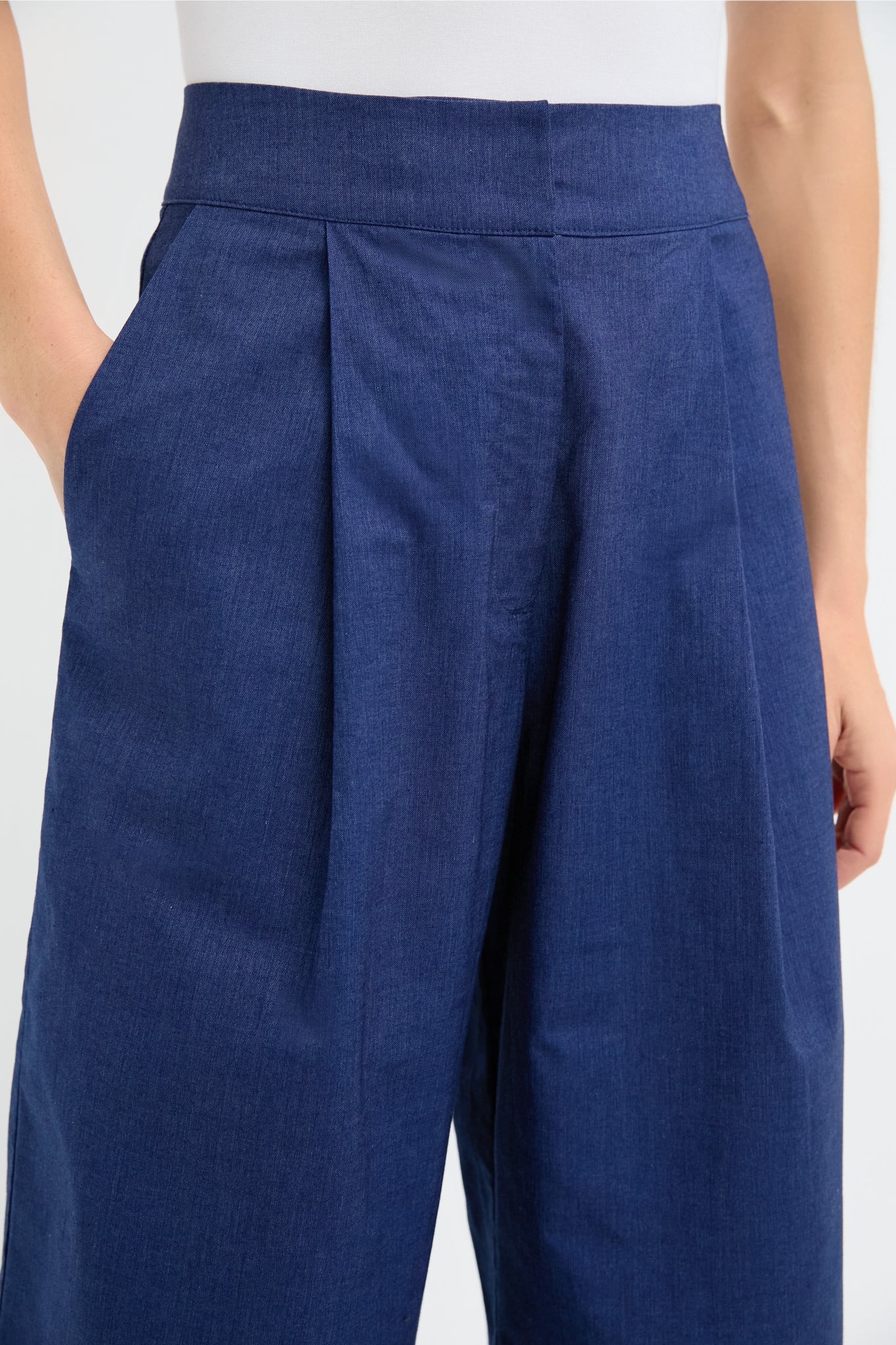 Navy Denim Panca Pants