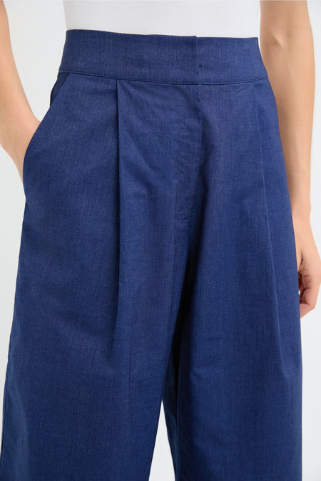 Navy Denim Panca Pants