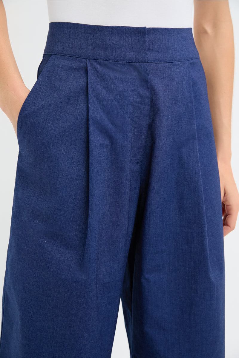 Navy Denim Panca Pants