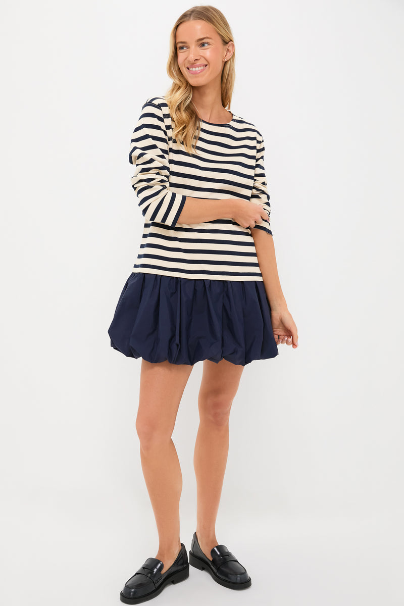 Multi Athena Solid Combo T-Shirt Bubble Dress