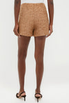 Tan Tweed Knox Shorts