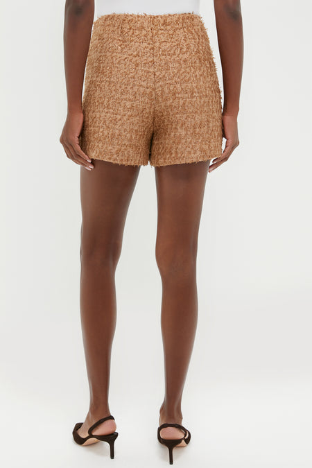 Tan Tweed Knox Shorts