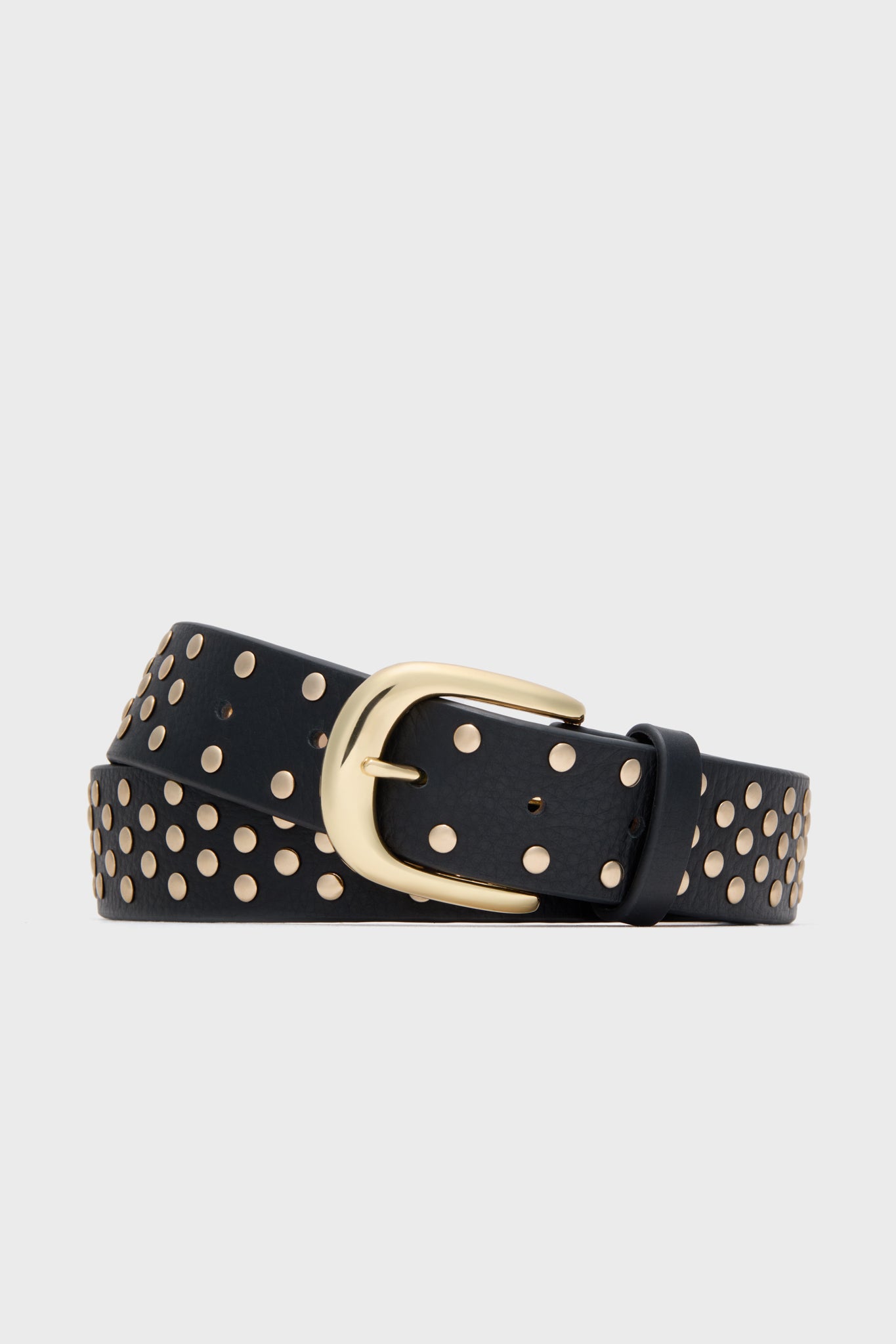 Black and Gold Studded Idris Belt | B-Low the Belt display picture 1