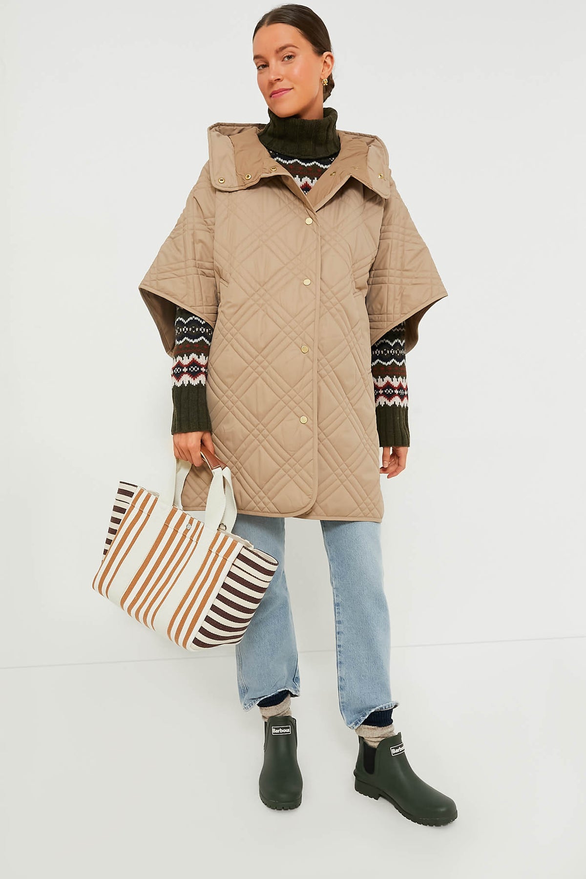 Honey Astor Quilted Cape