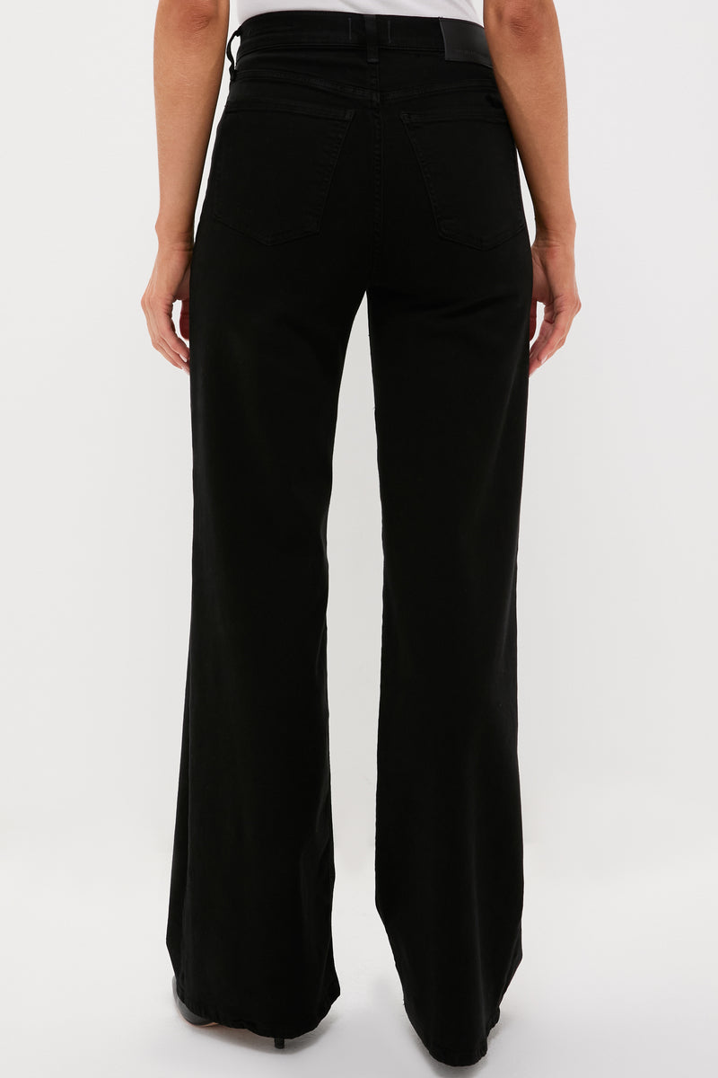 Plush Black Lyra Long Wide Leg