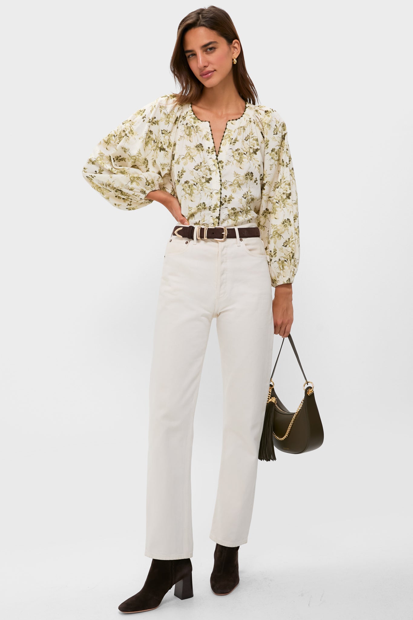 Sage & Ivory Floral Stella Blouse