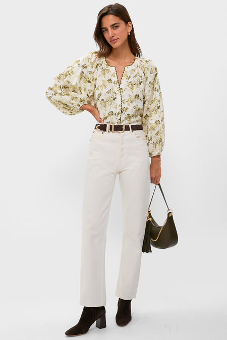 Sage & Ivory Floral Stella Blouse