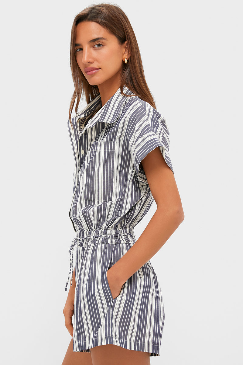 Antique Navy Stripe Cyrene Jumpsuit