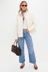 Ivory Telsey Faux Leather Jacket