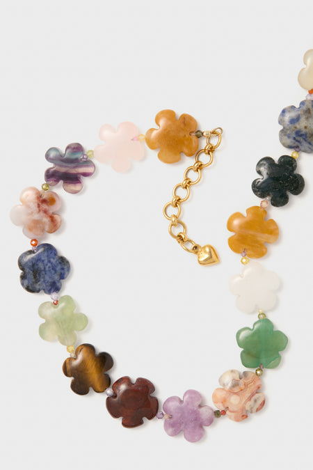 Multi Gemstone Bloom Necklace