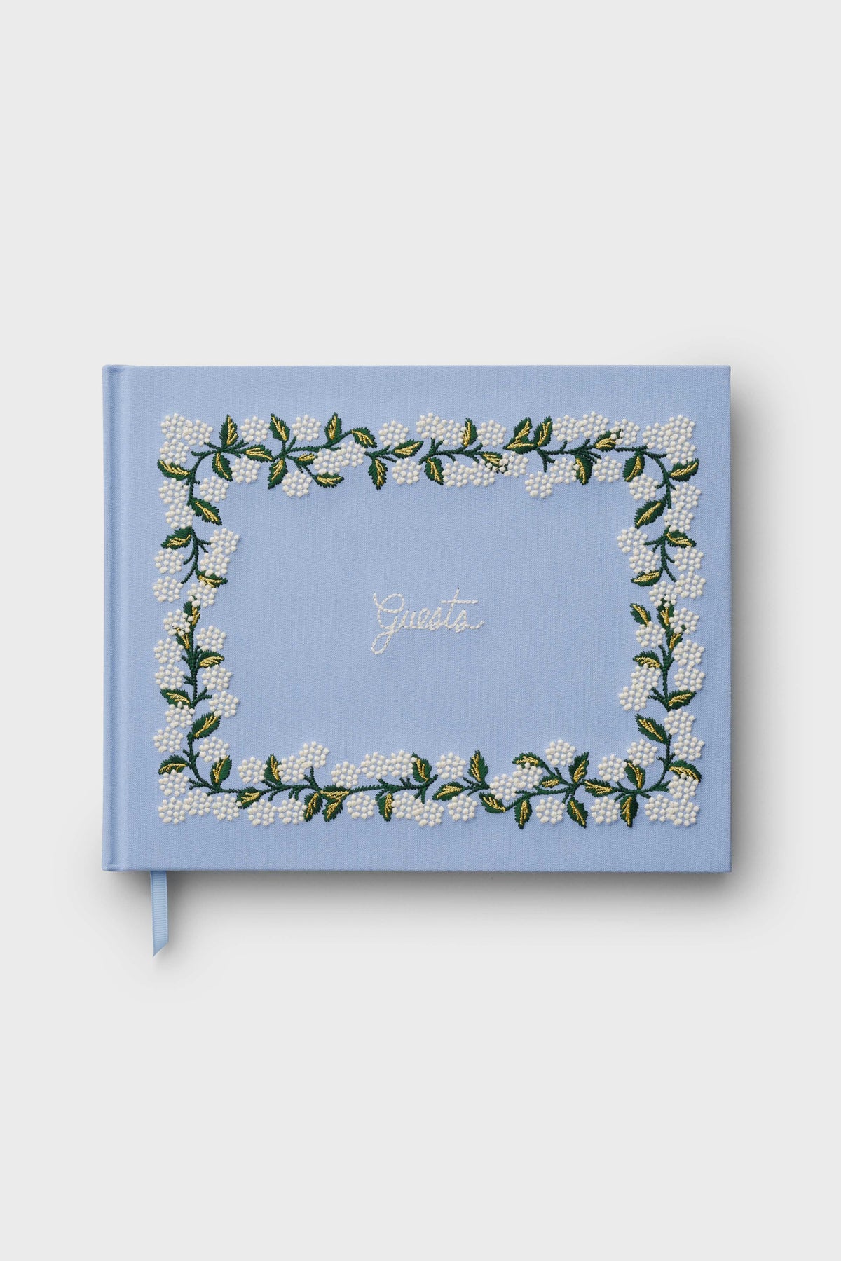 Hydrangea Embroidered Guest Book