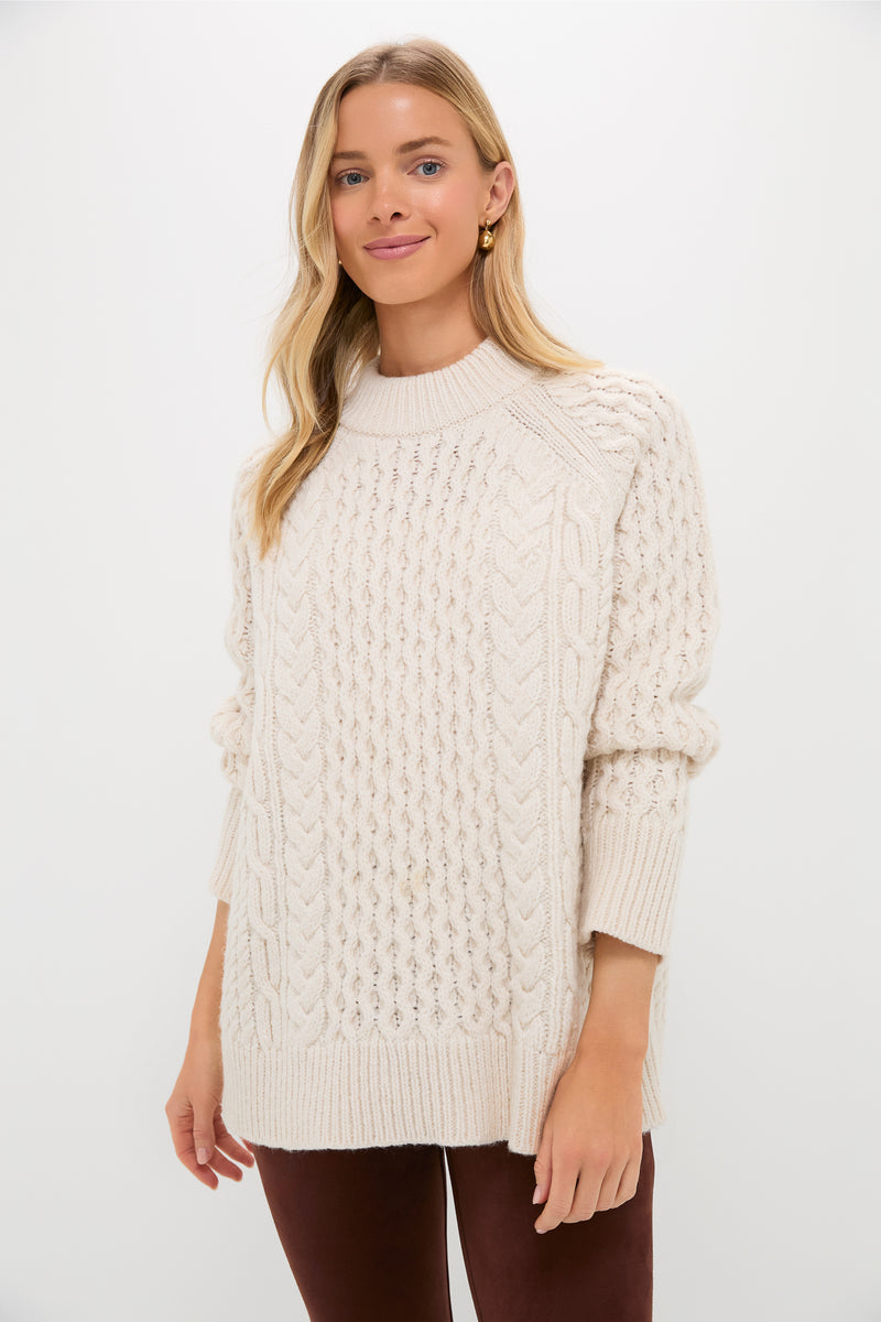 Ivory Galway Fisherman Sweater