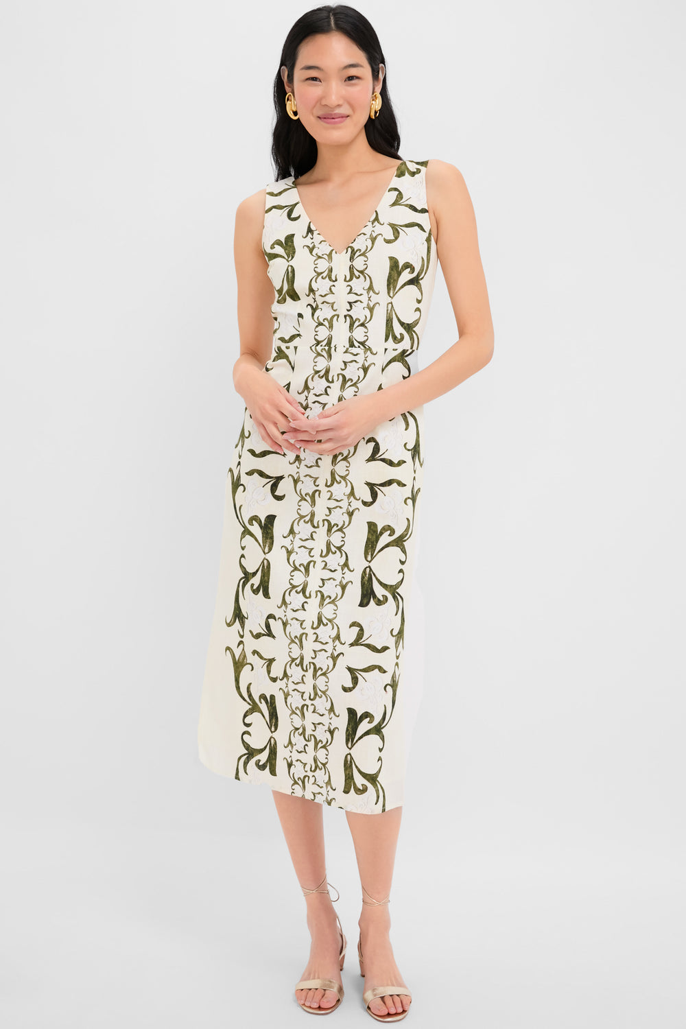 Green Detail Asher Midi Dress