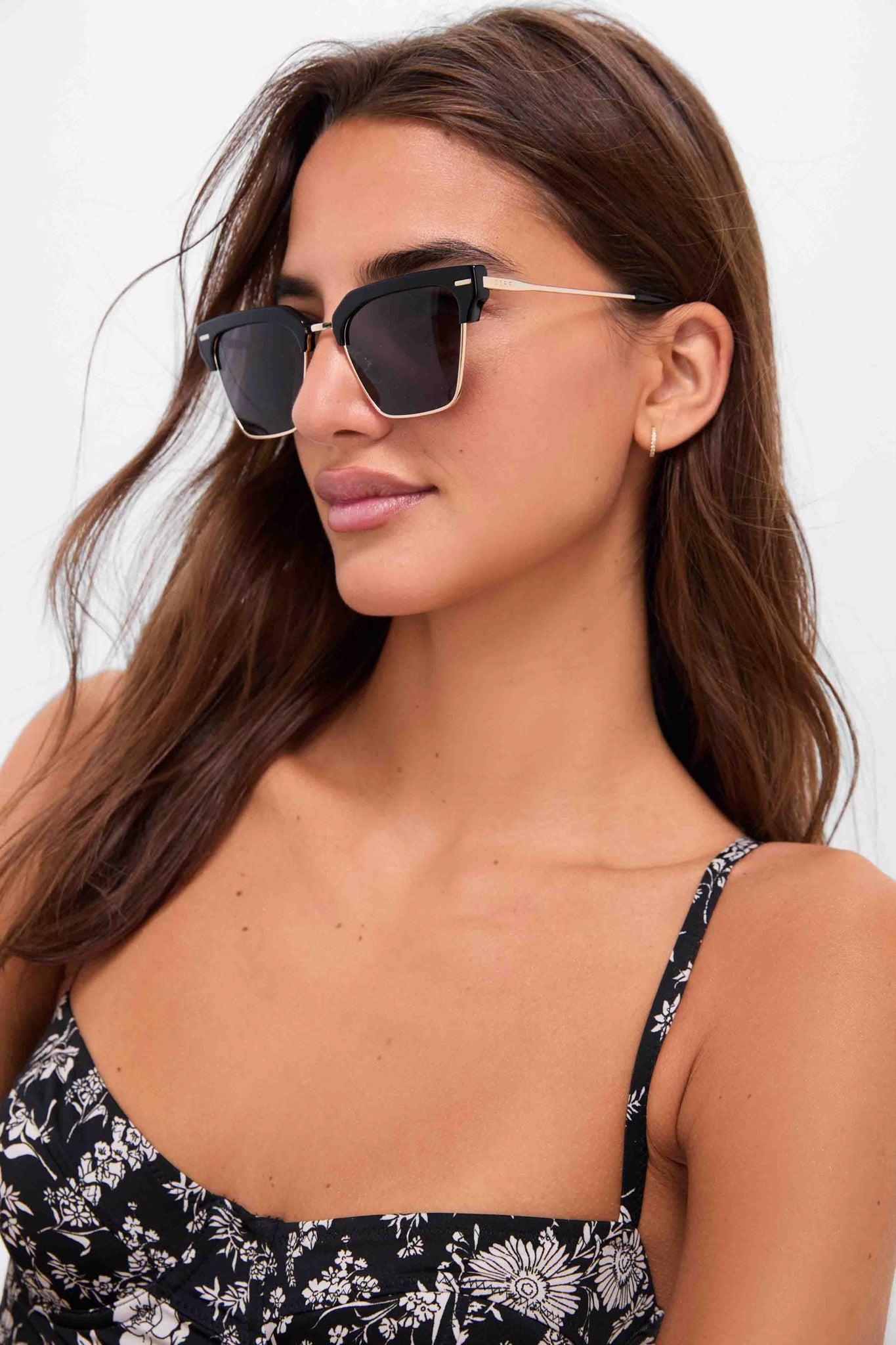 Black Polarized Capri Sunglasses