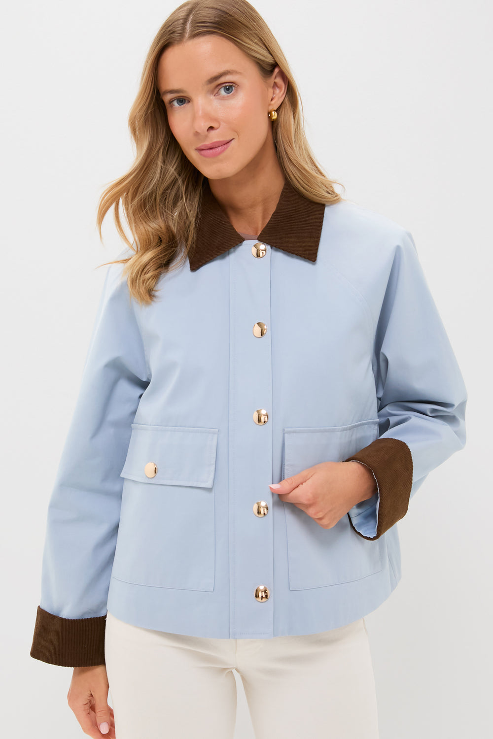 Ice Blue & Chocolate Liam Chore Jacket