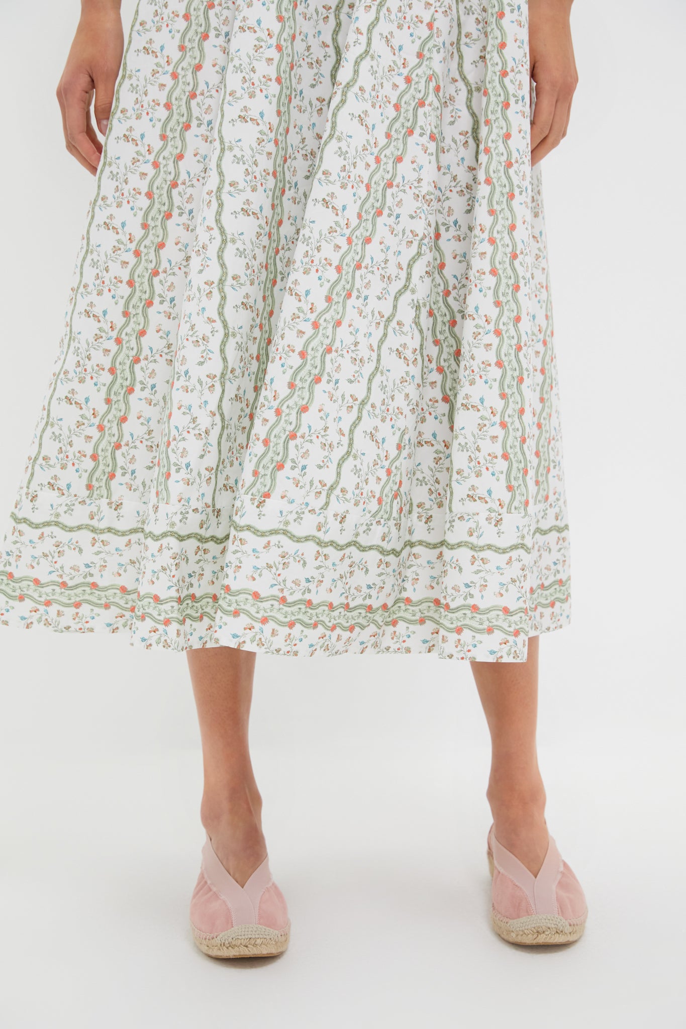 Green Multi Provence Floral Margot Dress