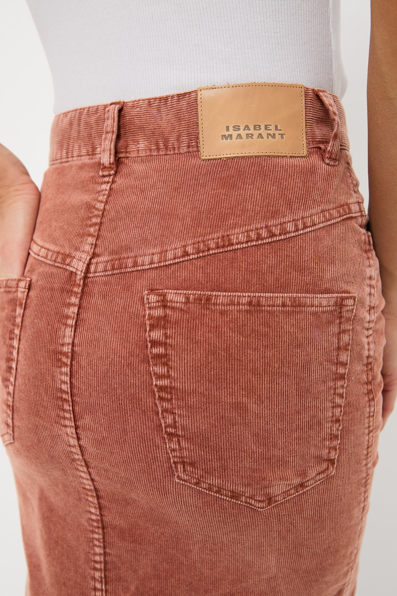 Rust Odalie Corduroy Skirt