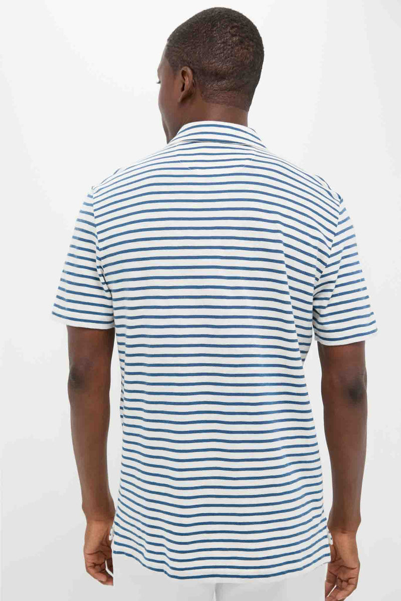 Ivory Breton Stripe Sunwashed Tee Shirt Polo
